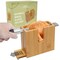 IMPRESA Bamboo Bagel Slicer Holder for Safe & Even Slices - Removable Bottom For Cleaning - Bagel Slicer for Small & Large Bagels with Anti-Slip Base - Bagel Holder Bread Slicer - Bagel Cutter Slicer
